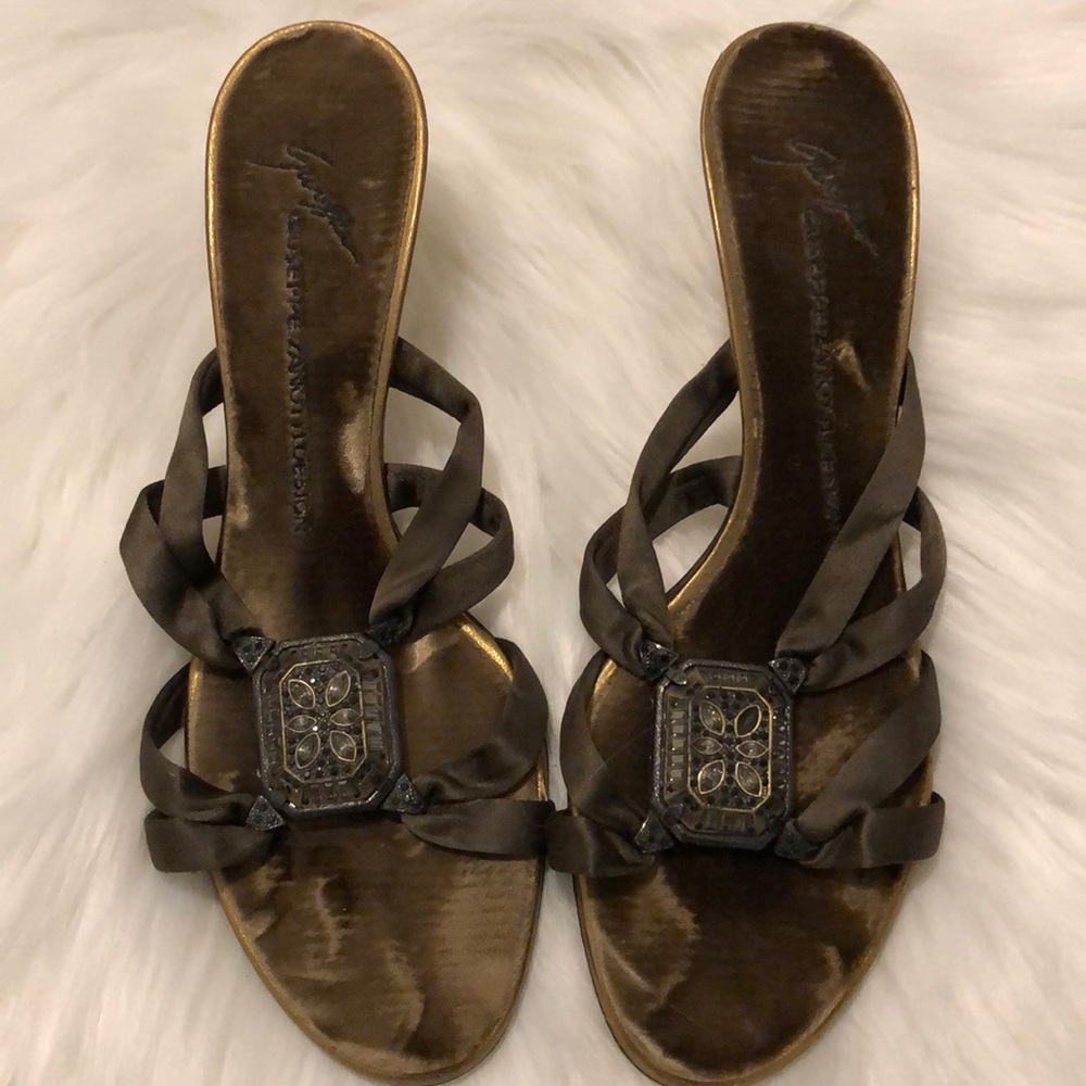 Giuseppe Zanotti Design Slip On Heels w/ Crystals